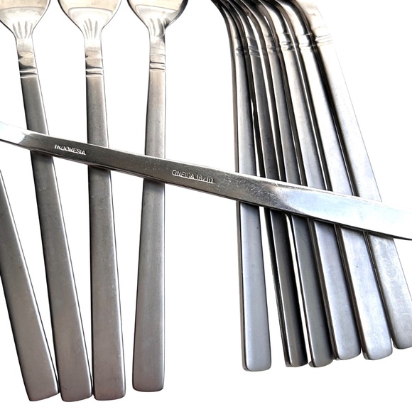 12 pc Oneida 18/10 MCM Style Flatware Indonesia - Picture 2 of 6
